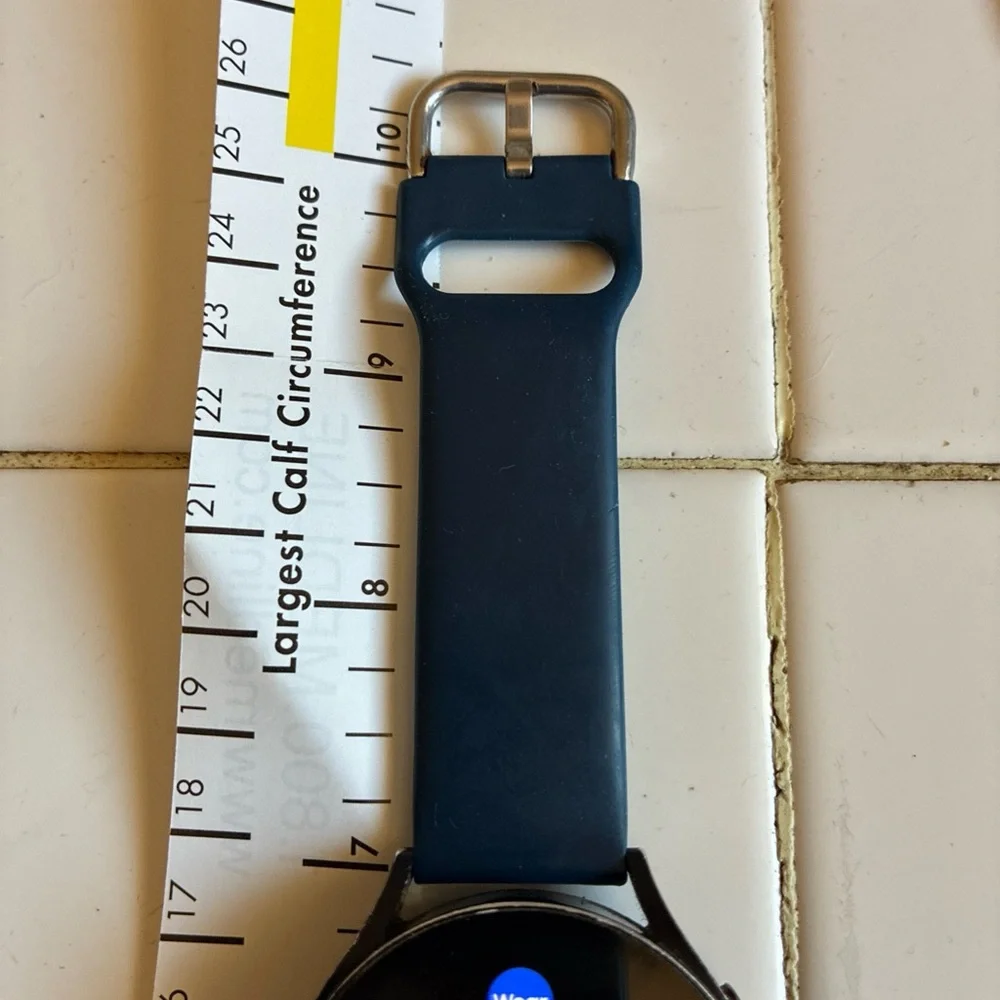 Samsung Galaxy 6 44mm Smartwatch Black/blue WiFi, Heart, unlock, Droid w charger